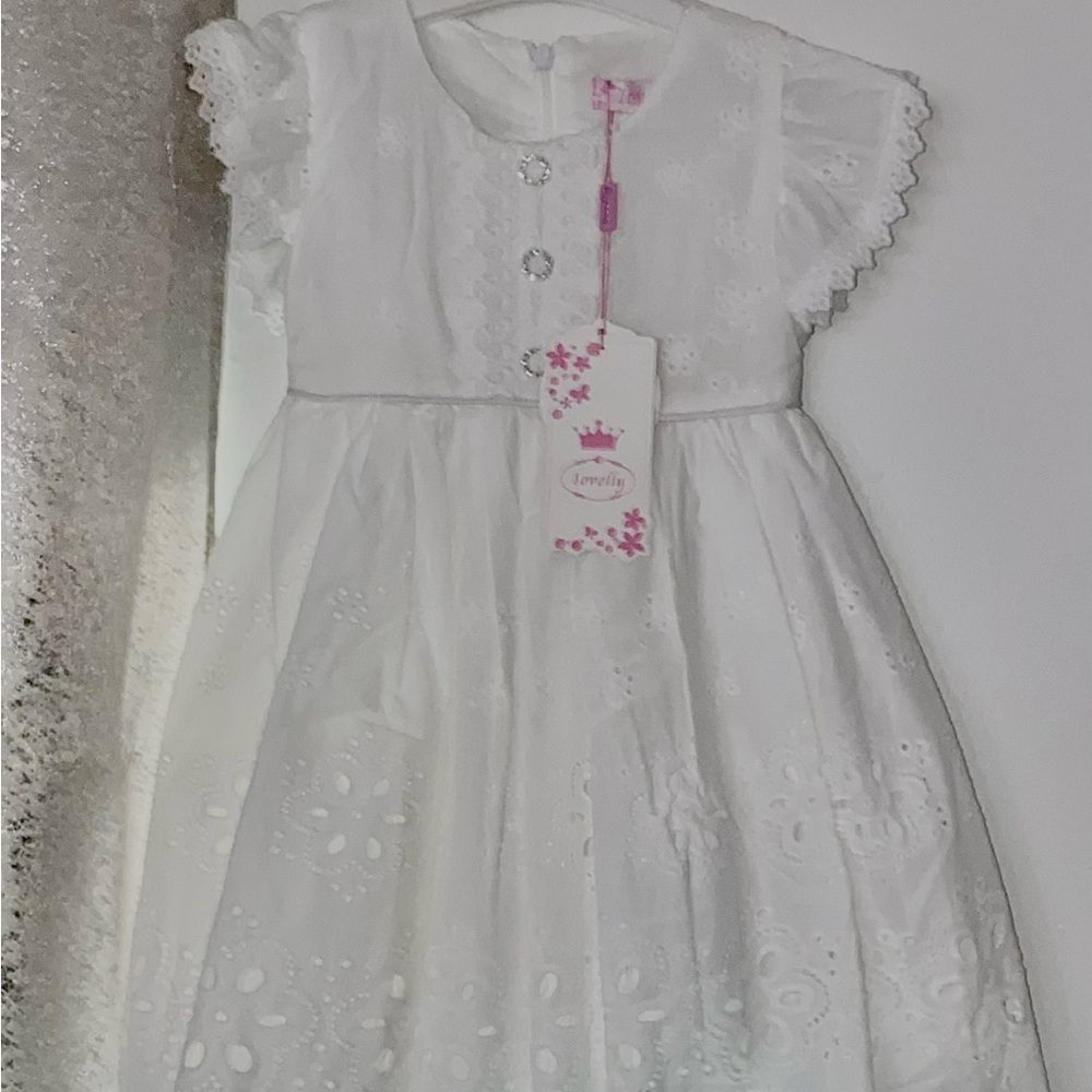 White Lace Kids Dress